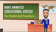 How to create Animated Educational Videos [Easy Animation Tutorial for school projects!] Assignments