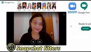 HOW TO USE SNAP CAMERA with GOOGLE MEET and ZOOM 📸 *snapchat filters*