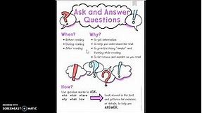 Ask and Answer Questions anchor chart