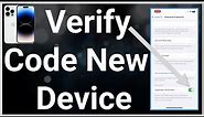 How To Get Verification Code To Sign In To New Device