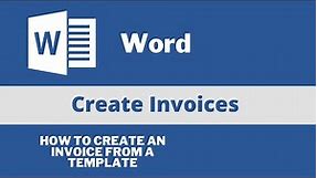Microsoft Word Tutorial for Beginners - Create Invoice