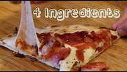 Bacon Flatbread Pizza - 4 Ingredient, 4 Minute, No Oven Recipe