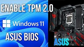 How to enable TPM 2.0 in ASUS Bios for Windows11 | turn on tpm in asus motherboard