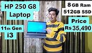 HP 250 G8 Laptop | intel 11th Gen i3 | 512 GB SSD with 8GB Ram | Thin & Light Laptop for Student