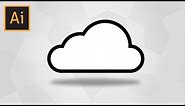 How To Draw A Simple Cloud In Adobe Illustrator