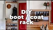 How to make a DIY Timber Boot & Coat Rack For Your Hallway Entry Video by Al + Imo Handmade