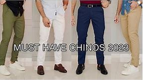 MUST HAVE CHINOS AND PANTS FOR MEN 2023 | HOW TO STYLE CHINOS | CHINOS FASHION HAUL