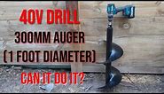 Makita 40v Drill VS Massive Auger... Can Your Cordless Drill Do This?
