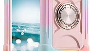 MARKILL Compatible with iPhone Se3/iPhone Se2,iPhone 6/6S Case,iPhone7/iPhone8 Case 4.7 Inch with Ring Stand, Heavy-Duty Military Grade Shockproof Phone Cover for Kids Girls. (Rainbow Pink)