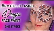 Armadillo Lizard one stroke face painting