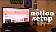 my aesthetic notion setup + free template 💻🌸 // how i organize my life