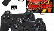 Retro Game Console, Plug and Play Video Game Stick Built in 10000+ Games,9 Classic Emulators, 4K High Definition HDMI Output for TV with Dual Controllers