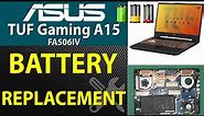 How to replace the battery on ASUS TUF A15 FA506IV Gaming Laptop 🪫🔋