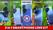 Best Smartphone LENSES for Photography । 5 in 1 SMARTPHONE LENS KIT 🔥