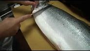 How To Fillet a Whole Salmon - How To Make Sushi Series