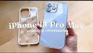 iPhone 13 Pro Max unboxing + accessories! 🍎✨