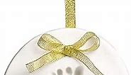 Pearhead Babyprints Baby's First Handprint or Footprint Ornament Kit, Easy No-Bake DIY Clay Kit, Christmas Baby Keepsake Gift, Gold Ribbon