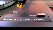 Sanyo semi automatic turntable