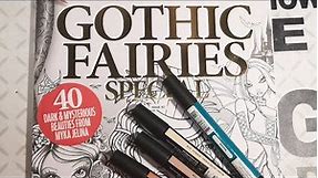 Coloring Gothic Fairies Special with Promarker