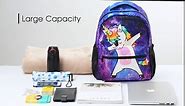 Magic Unicorn Backpack for Girls Kids Boys Rainbow Stars Galaxy School Book Bag Cute Laptop Backpacks Casual Extra Durable Waterproof Lightweight Travel Sports Day Pack Student College Carrying Bags