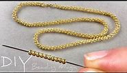 Seed Bead Rope Necklace Tutorial: Beaded Jewelry Making