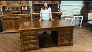 Elegant Antique-Inspired Partner Desk Showcased | EuroLuxHome.com