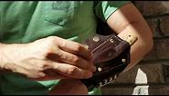 Hidden Wallet Wrist Cuff-Sheath with Knife