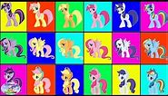 My Little Pony Mane 6 Color Swap and Change Colors Coloring Book Surprise Egg and Toy Collector SETC