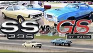 1968 Camaro SS vs 1970 Buick GS455 - PURE STOCK DRAG RACE (single heads up)