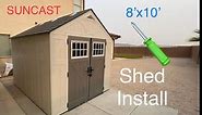 Suncast Shed install 8x10 Step by Step BMS 8100