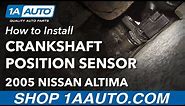 How to Replace Crankshaft Position Sensor 02-06 Nissan Altima L4 2.5L