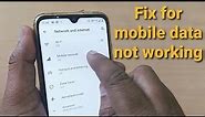 mobile data on but internet not working | how to fix mobile data not working (android)