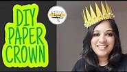How to make PAPER CROWN? | Easy Paper DIY | How to make King and Queen Paper Crown | Just Craft