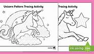 Unicorn Pattern Tracing Activity