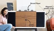 DIY Record Player Stand With Storage