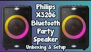 Phillips X3206 Wireless Bluetooth Party Speaker Unboxing & Setup Tutorial!
