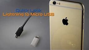 Apple Lightning to Micro USB Adapter - Quick Look