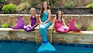 Live Mermaids Swimming in Our Pool!