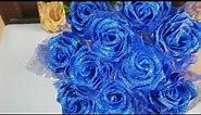 DIY Satin ribbon flower bouquet | How to make ribbon rose bouquet