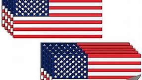 10 Pack American Flag Stickers - Made of 3M Vinyl - USA Patriotic Stickers - Bubble-Free Adhesive - Dishwasher Safe