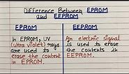 Difference Between EPROM and EEPROM | Types of ROM | Types of Memory