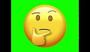 Green Screen Emoji - Pantalla Verde Emoji || Thinking Face - Cara de pensamiento