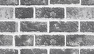 Timeet Brick Peel and Stick Wallpaper Gray Brick Wallpaper Brick Contact Paper 15.74"x118.11" Faux Brick Wallpaper Removable Self-Adhesive Wallpaper for Bedroom Living Room Wall Covering