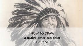 HOW TO DRAW a Portrait with Charcoal | Drawing Tutorial | Native American Indian Chief | Red Cloud