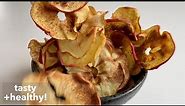5-Minute 2-Ingredient Apple Chips 🤯 vegan recipes