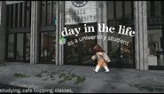♡ day in the life of a uni student at pace university 📃✎| university diaries | bloxburg roleplay ♡