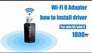 nineplus wifi adapter 1800mbps driver installation