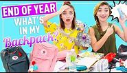 WHAT'S iN MY BACKPACK 2018 (School's Out Senior Edition) | Brooklyn and Bailey