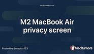 M2 MacBook Air privacy screen