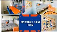 CLEAN & DECORATE WITH ME!!//BOYS BEDROOM!!//🏀NBA BASKETBALL DECOR🏀